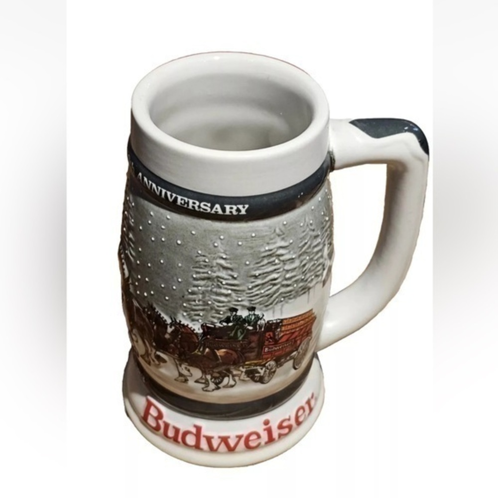 BUDWEISER Clydesdales 50th Anniversary 1933-1983 Ceramic Beer Collectors Mug